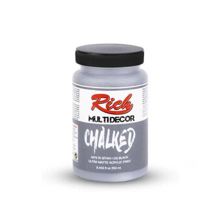 Pintura Tiza Chalked Rich 100 ml. Os Black 4576 gris carbón
