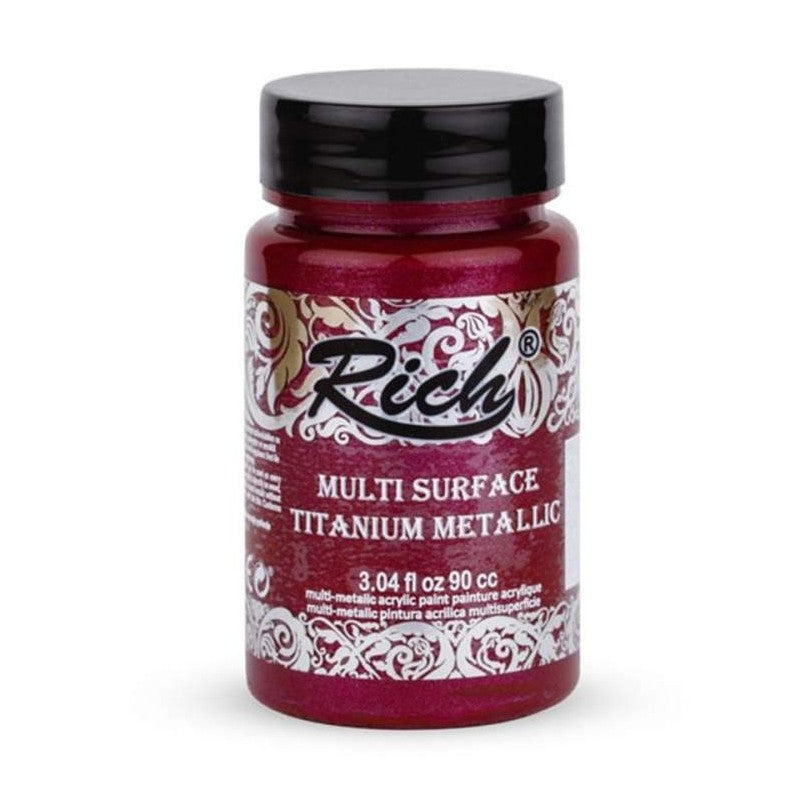 Pintura Multisuperficie Titanium Metallic 90cc 04398 burgundy