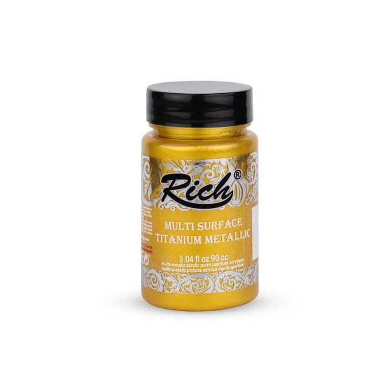Pintura Multisuperficie Titanium Metallic Gold 90 Cc