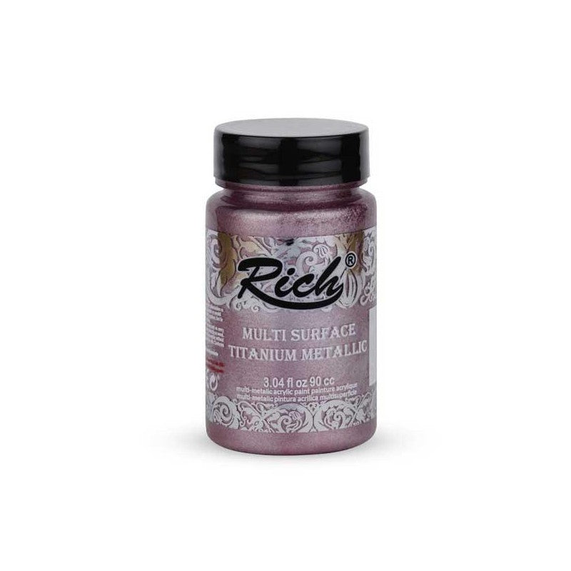 Pintura Multisuperficie Titanium Metallic Powder Pink 90 Cc