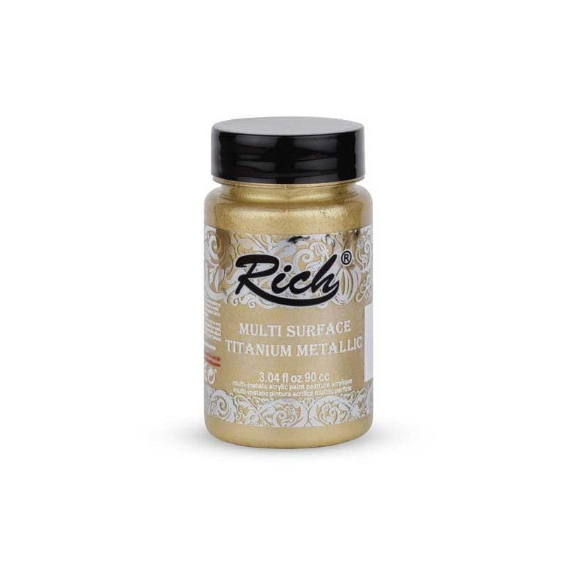 Pintura Multisuperficie Titanium Metallic Soft Gold 90 Cc