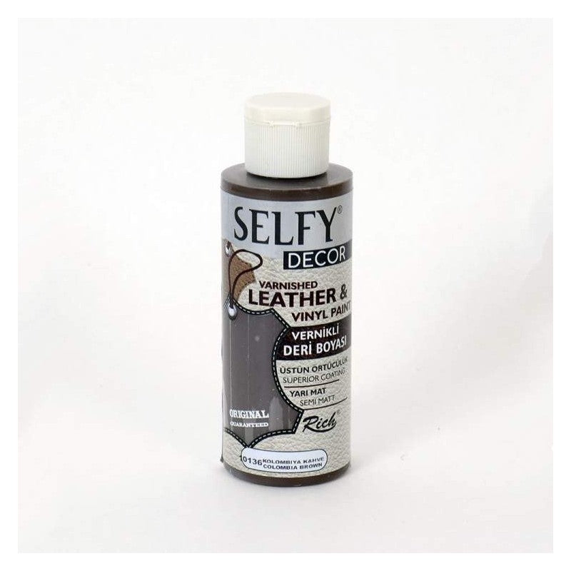 Pintura Sellfy Leather especial cuero 120cc 10136 Colombia brown