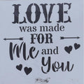 Stencil Love 25x25 Cm