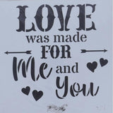 Stencil Love 25x25 Cm