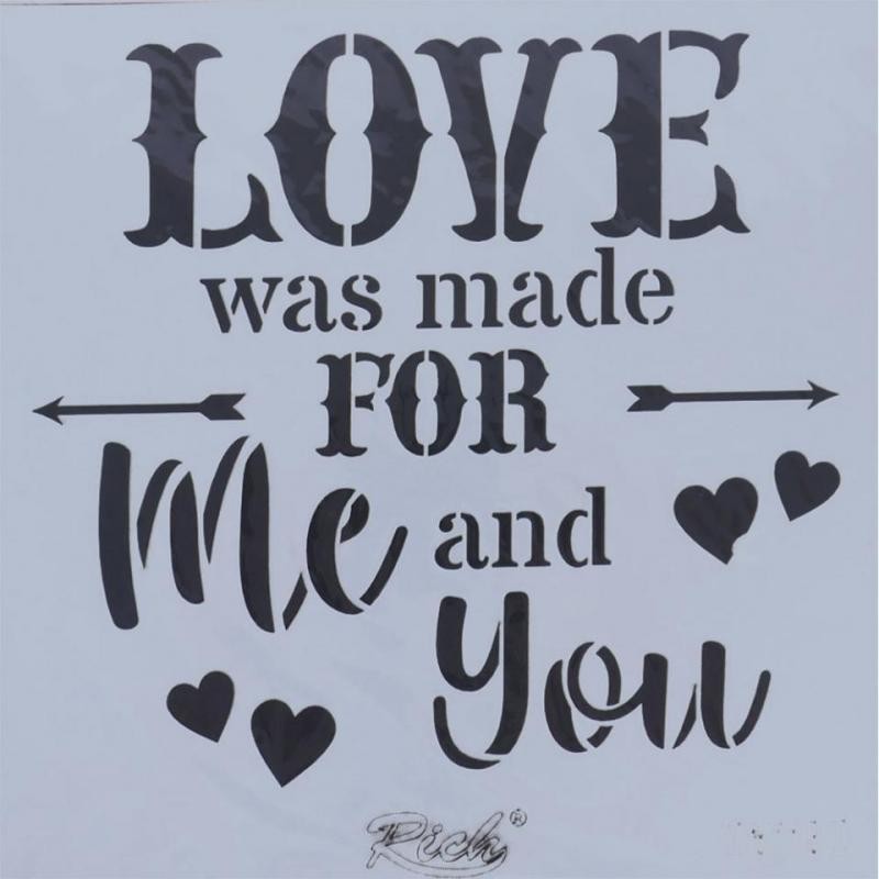 Stencil Love 25x25 Cm