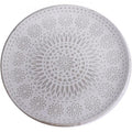 Plato Mandala Relieve Mdf Blanco 35 Cm