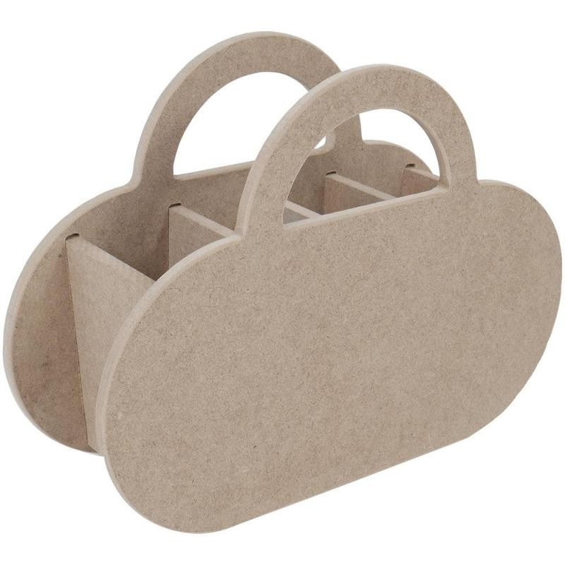 Portaobjetos bolso 4 huecos MDF 30X11,5X22cm