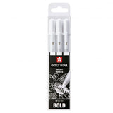 Set de 3 bolígrafos de gel 10  3 piezas color blanco