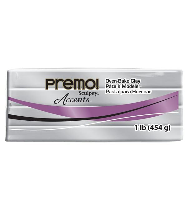 Arcilla Polimérica Premo Accents Plata Sculpey 454 Gr.