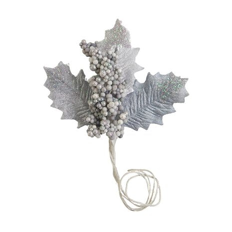 Flores De Prima Plateadas Candy Cane Lane