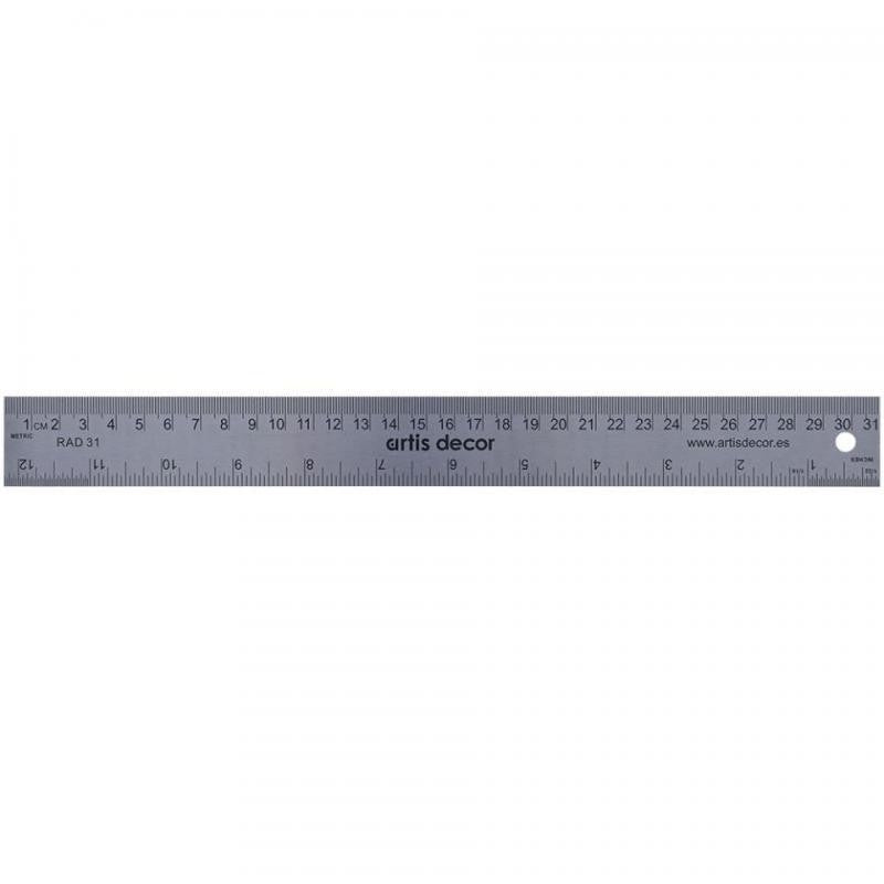 regla de acero inoxidable 31cm