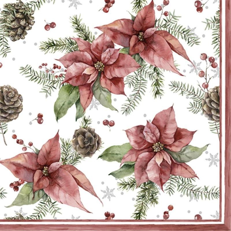 Hoja Servilleta Poinsettia
