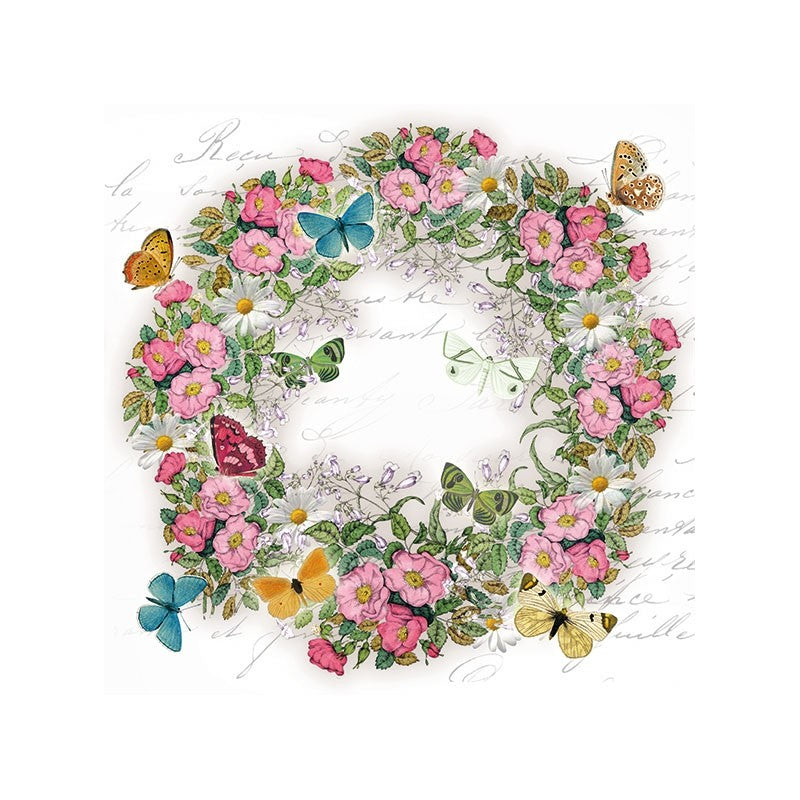 Hoja Servilleta Corona Floral