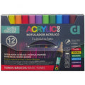 Set de 12 rotuladores Acrylic go 4-5  colores primarios