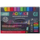 Set de 12 rotuladores Acrylic go 4-5  colores primarios