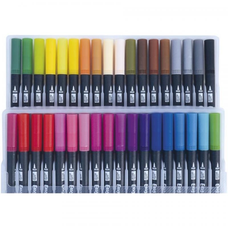 Set 36 Rotuladores al agua Easy Liner Doble Punta (pincel y calibrado)