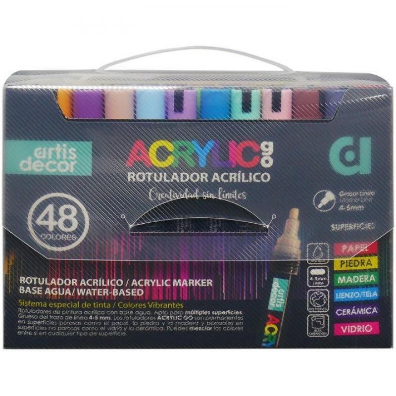 Set 48 Rotuladores acrilyc go 4-5 mm.