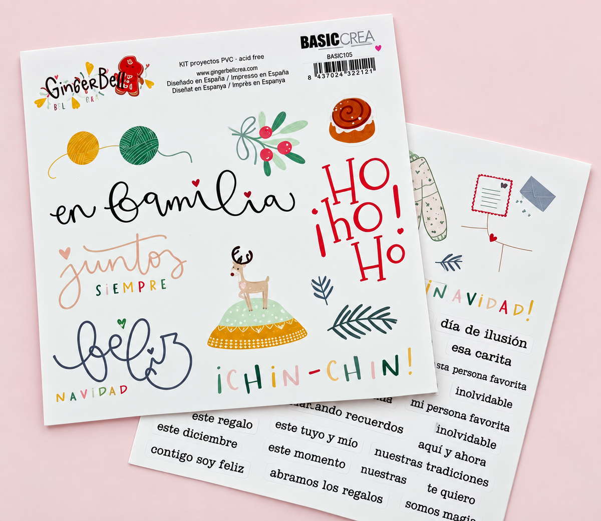 Stikers Ginger Bell 50 pegatinas pvc