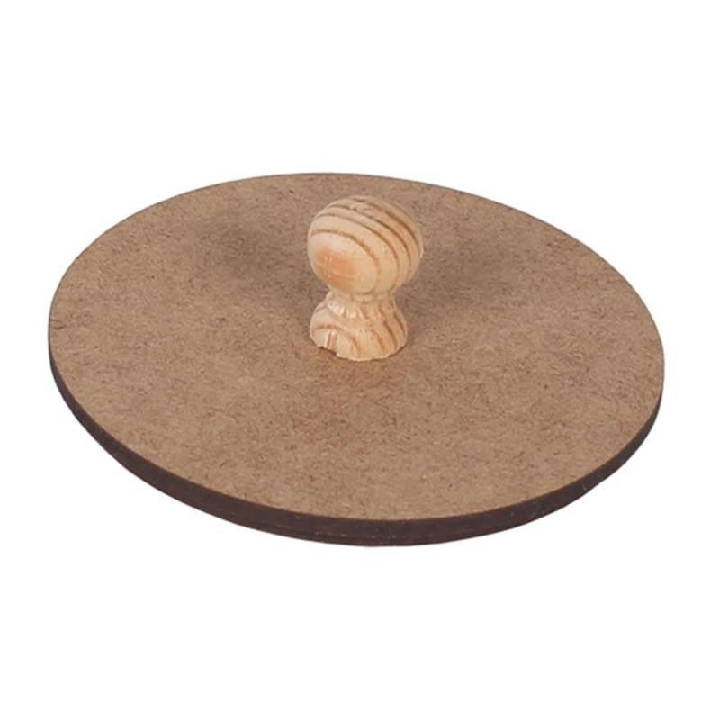 Tapa DM pequeña con pomo (8cm.aprox)