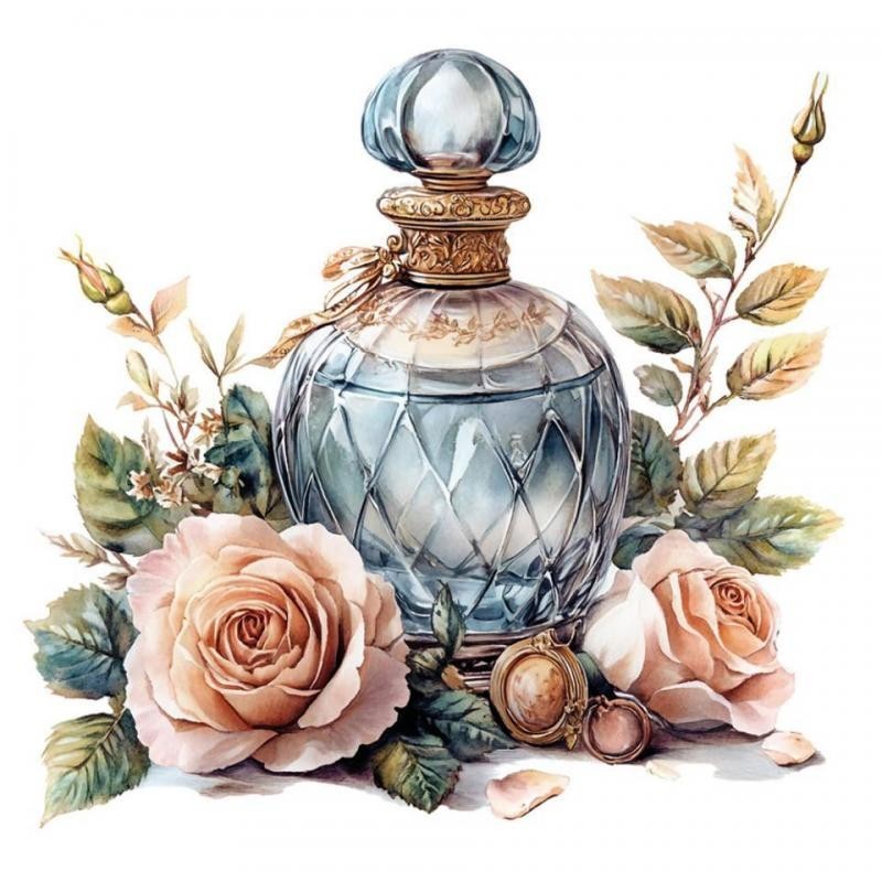 Transfer Textil Floral Perfums 24x23 Cm