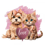 DTF Textil puppies Love