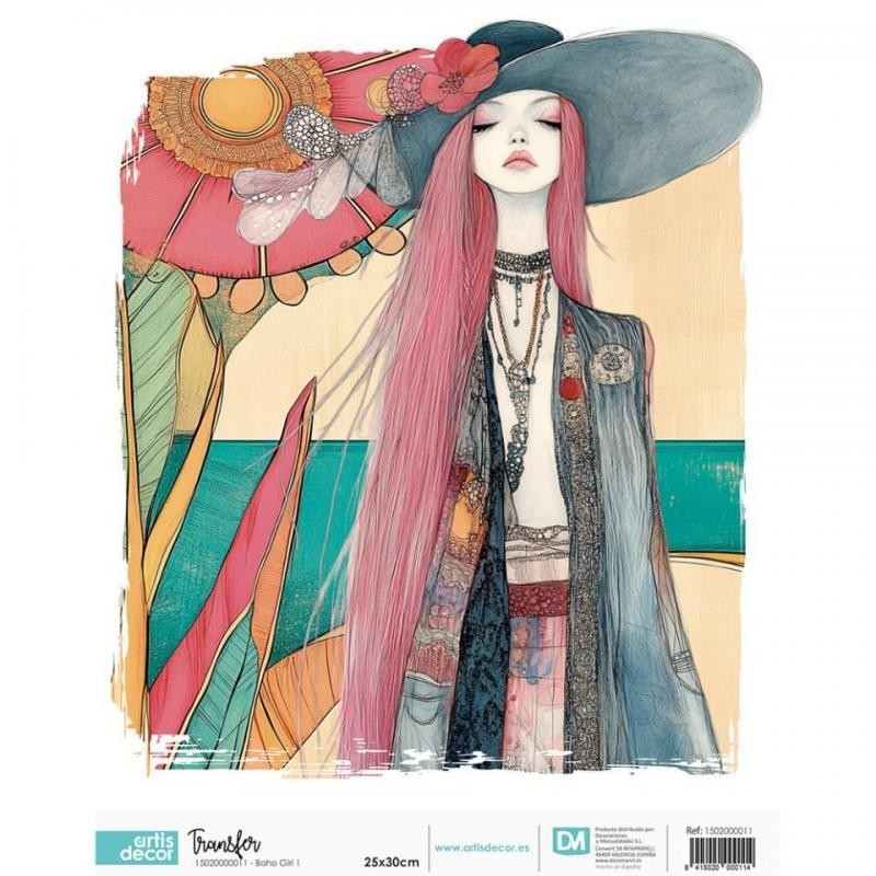 DTF Textil Boho girl 1