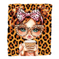 DTF Textil  leopard girl