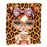 DTF Textil  leopard girl