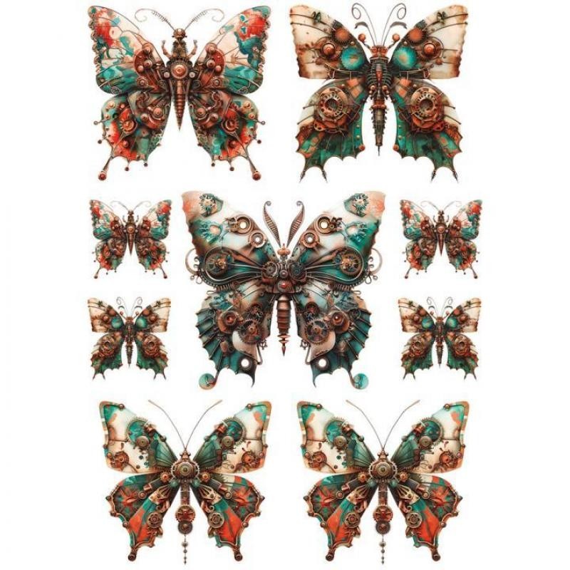 Transfer Uv Premium  Mariposas Vintage 20x25