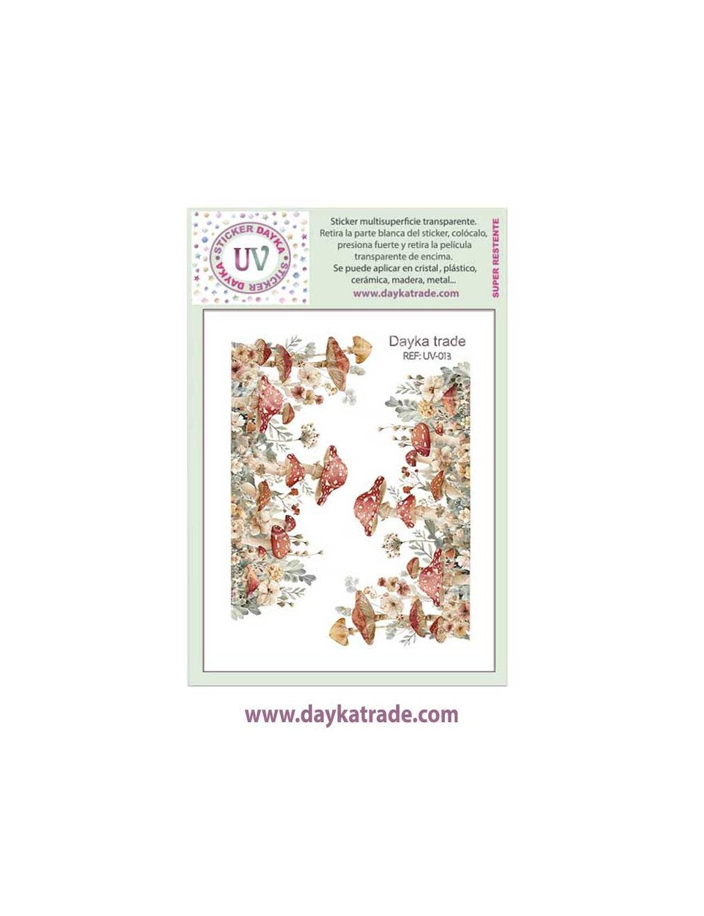 Sticker UV transparente setas