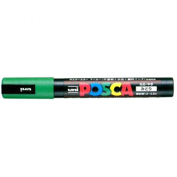 Uni Posca Rotulador Medio Verde 6  1,8-2,5mm