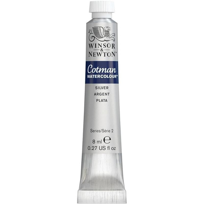 W&N ACUARELA COTMAN 8ML. PLATA