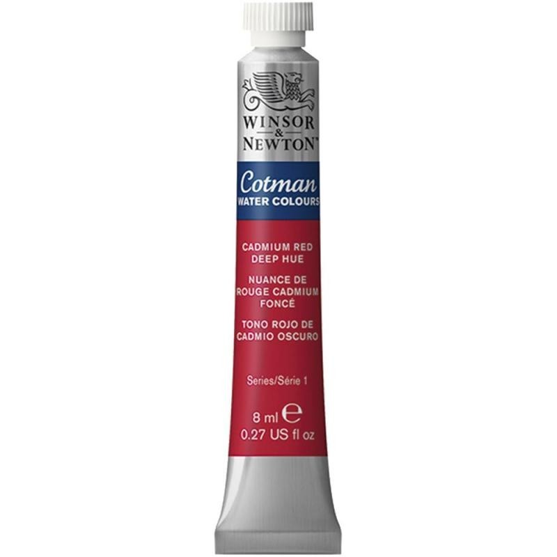 W&N ACUARELA COTMAN 8ML TONO ROJO DE CADMIO OSCURO